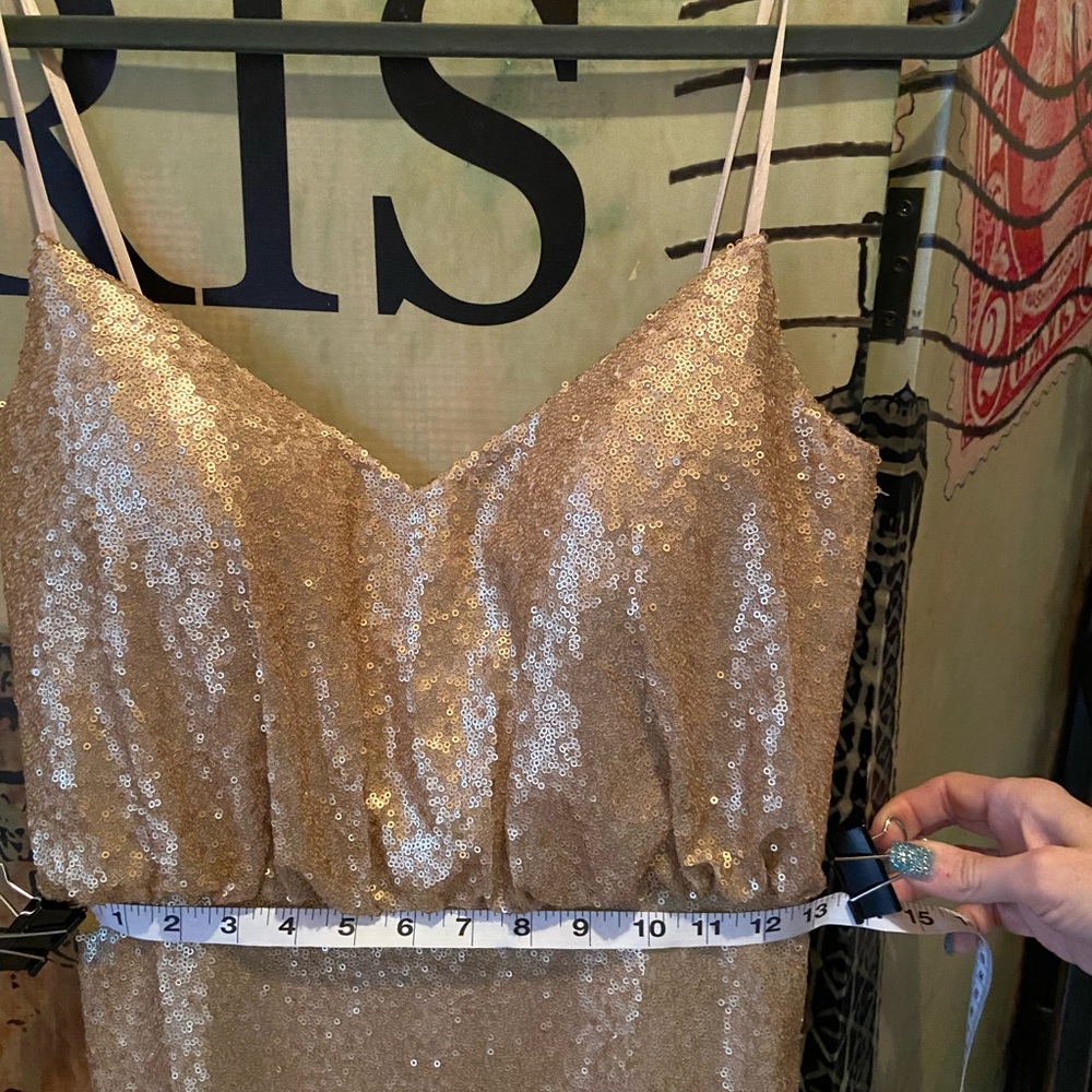 Gold Sequin long formal dress - Picture 10 of 10